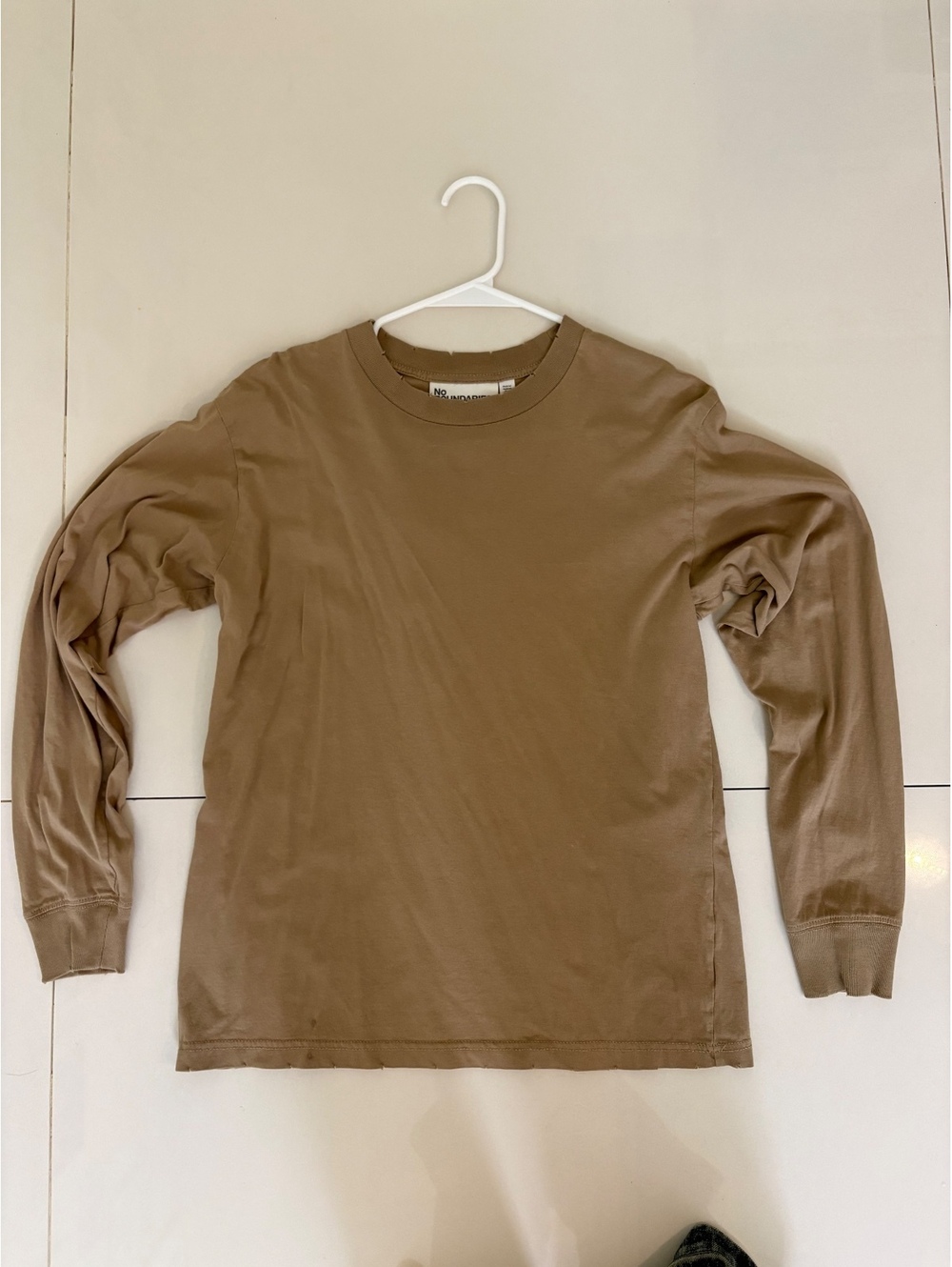 No Boundaries brown long sleeve tee